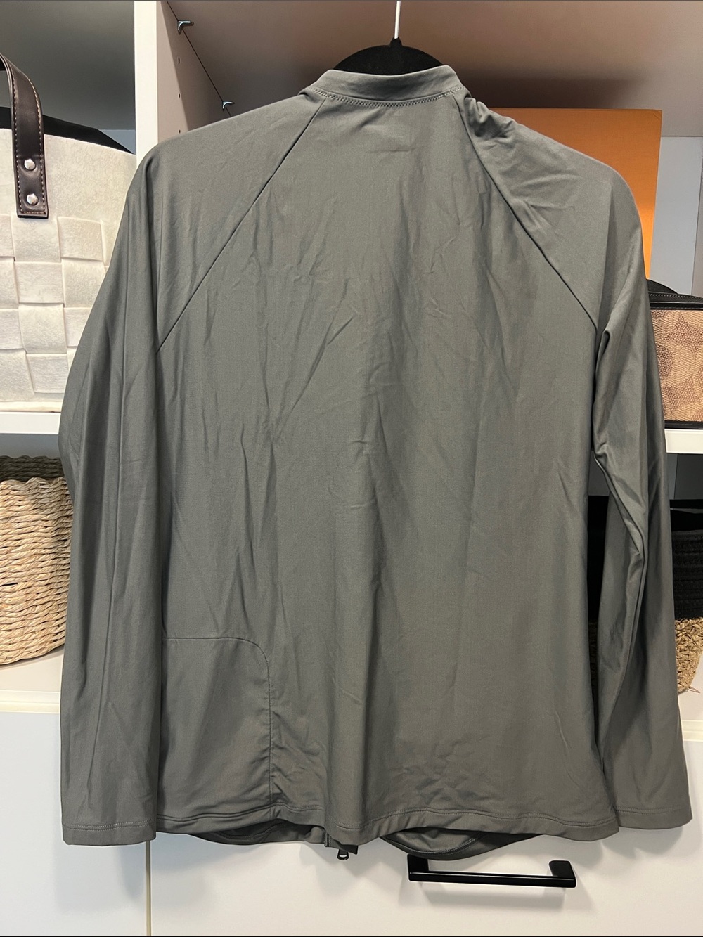 Athleta Olive Green Ruched Zip-Front Jacket - Picture 3 of 3